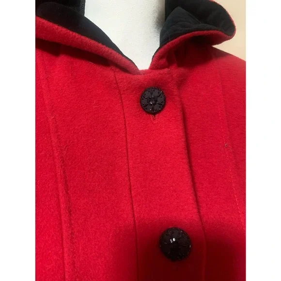 Vintage Rothschild Girls Red Coat Size 16